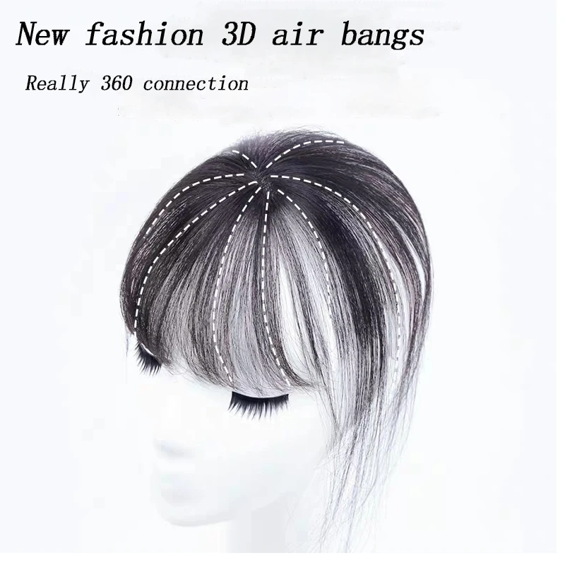 Мода 3D bangsInvisible бесшовные волосы на голову женские короткие поддельные волосы челка для взрослых женщин BB клип волосы штук