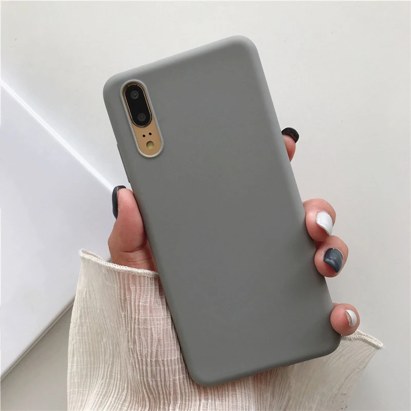 Gray Яркий мягкий силиконовый чехол для huawei P30 P10 Plus P8 P20 Lite чехол для телефона s для huawei mate 9 10 20 20X30 Pro мягкий чехол - Цвет: Gray