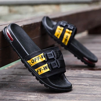 

2020 Men Sandals Summer Leather Slippers Male Casual Shoes Beach Flip Flops Men Fashion Outdoor Shoes Beach Wear Walking Shoes