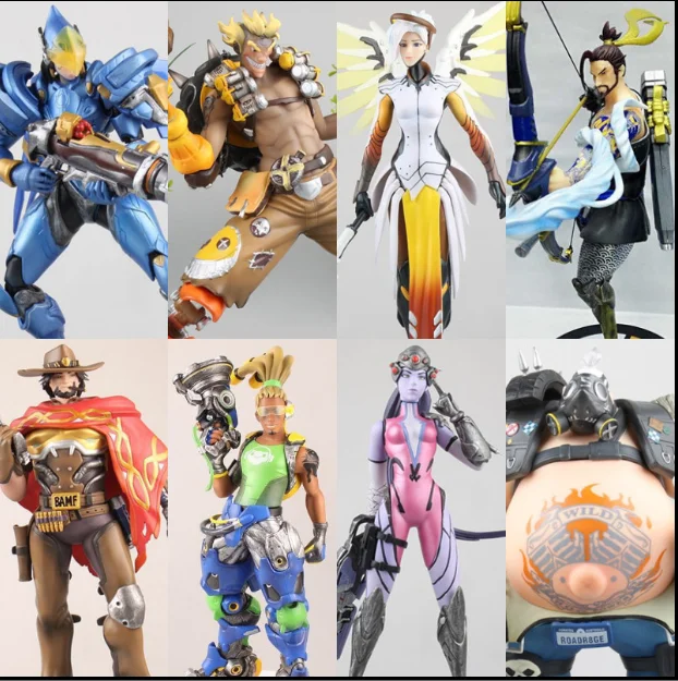 Overwatch Personagens Do Jogo Modelo Brinquedo Ow Reaper Tracer  Misericórdia Lucio Pharah Widowmaker Figura De Ação Coleção Ornamentos De  Mesa Presente - Estatuetas - AliExpress