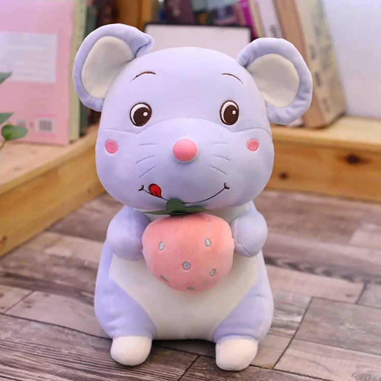 Креативная плюшевая игрушка с фруктами и мышками, милая Толстая кукла мышка, мягкая плюшевая подушка, Детская плюшевая игрушка, подарок для девочек