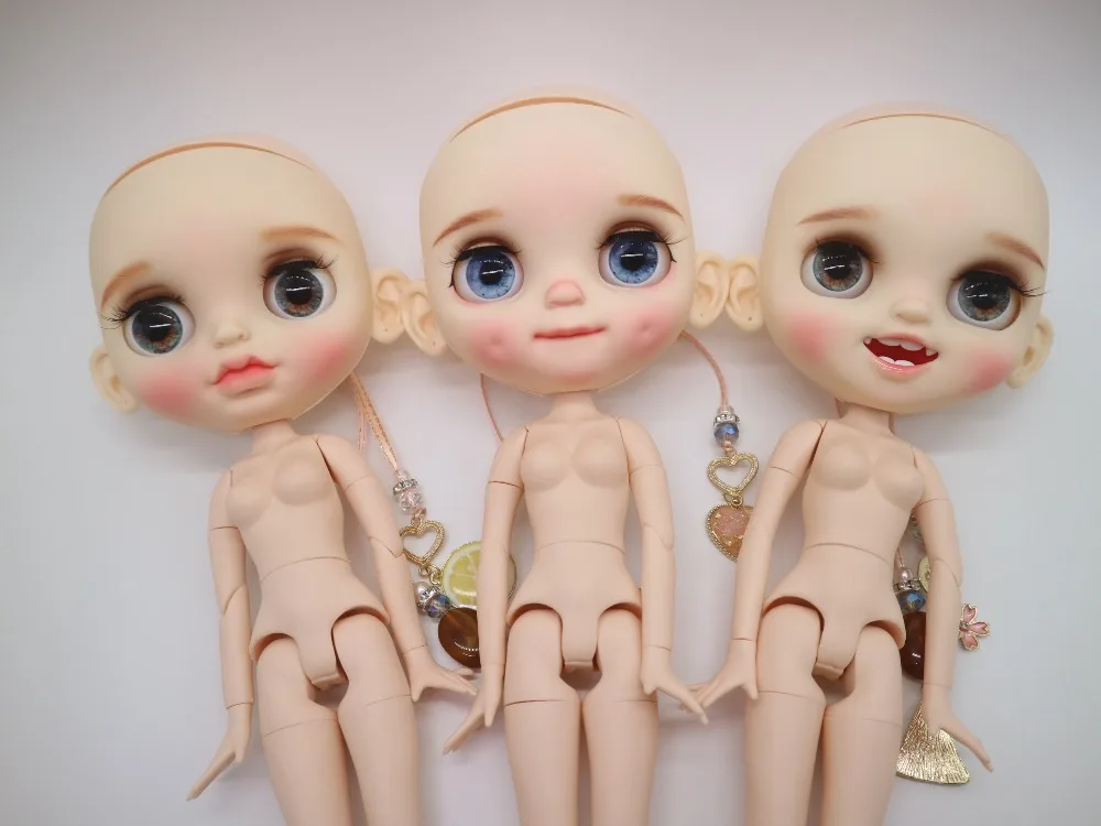 STO-DOLL голая голова кукла с индивидуальным лицом шарнир тела Blyth кукла