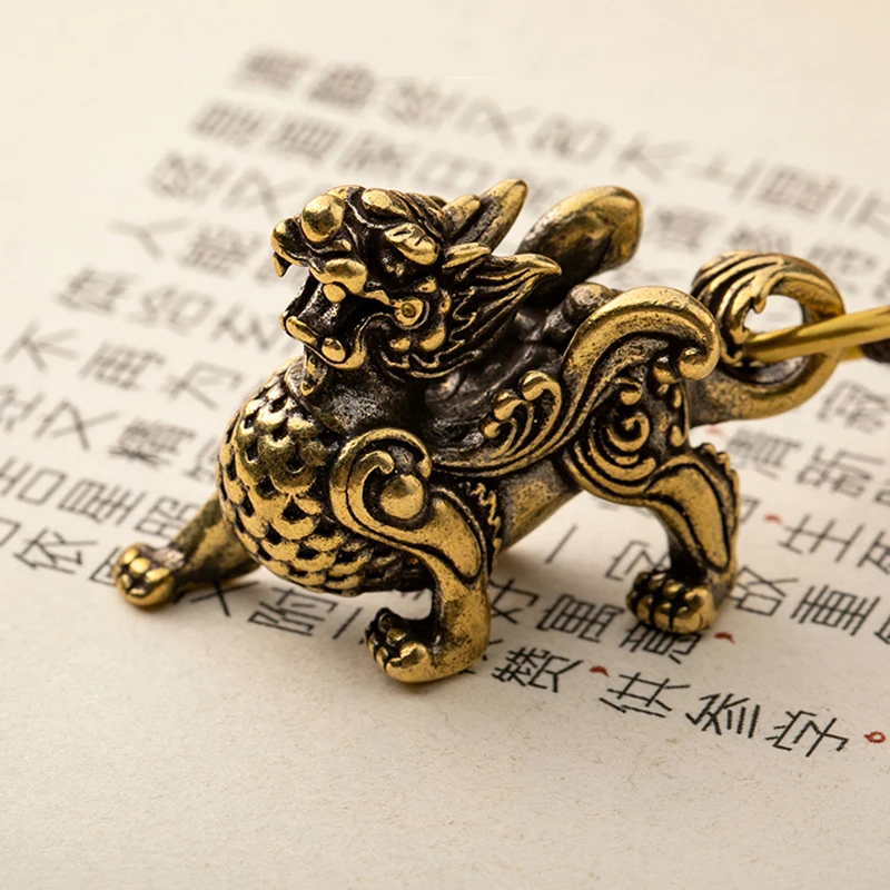 brass beast keychain rope pendant (11)
