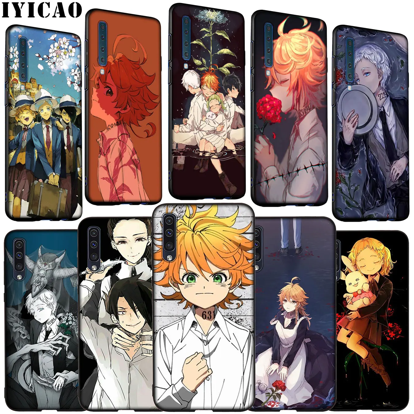 IYICAO The Promised Neverland Anime Soft Silicone Case for Samsung Galaxy A70 A60 A50 A40 A30 A20 A10 M10 M20 M30 M40 A20E Cover |