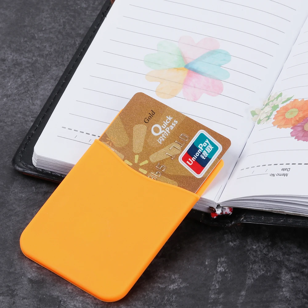 

1Pcs Unisex Soft Silicone Elastic Stick Adhesive Card Pocket Mobile Phone Back Card Holder Wallet Case Universal Cash ID Case