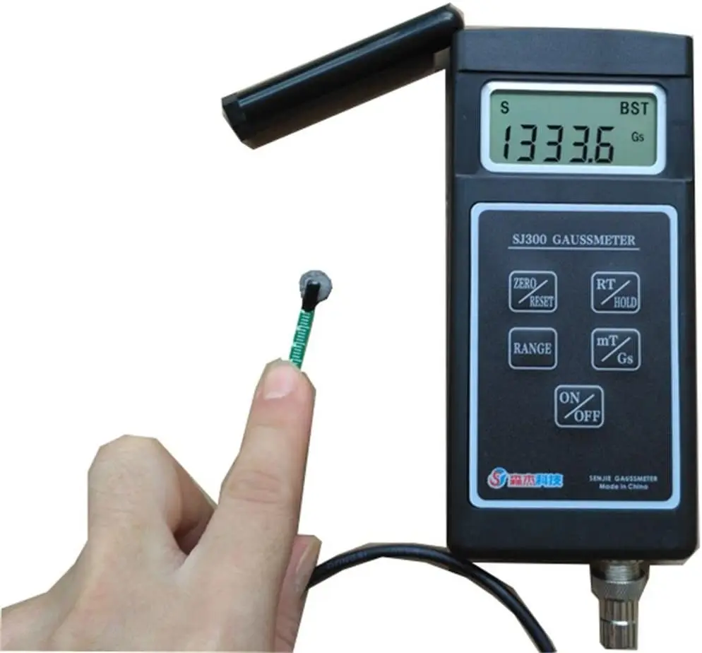 Digital Gauss Meter Gaussmeter Surface Magnetic Field Tester Teslameter Range 0 to 200mT to 2000mT
