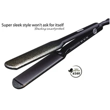 450F ЖК-дисплей с цифровым напоминанием Профессиональный Плоский Выпрямитель для волос Керамический выпрямитель для волос сглаживающий парикмахерский инструмент ширина доски