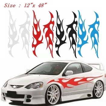 

1Pair 2pcs Universal Car Styling Flame Auto Car Body Graphic Decal Large Flaming Sticker Decor Car Accessories