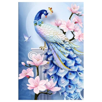 

5D DIY Diamond Painting Animal Peacock Flower Diamond Embroidery Cross Stitch Kit Wall Sticker Home Decoration