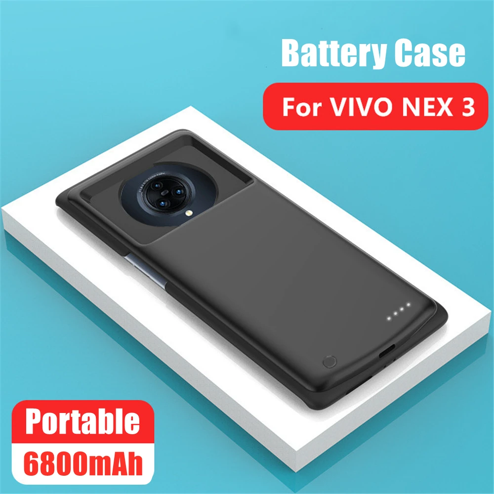 Portable Charger Cover for VIVO NEX 3 Power Bank Case 6800mAh External Battery Charging Cover For VIVO NEX 3 Battery Cases