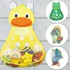 Baby Bath Toys Cute Duck Frog Mesh Net Storage Bag Strong Suction Cups Bath Game Bag Bathroom Organizer Water Toys for Kids Gift 1