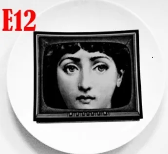 L Отель/бар/домашний декор Простая Современная тарелка Fornasetti тарелки настенные подвесные тарелки декоративные ремесленные тарелки тарелка фоновая тарелка - Цвет: L
