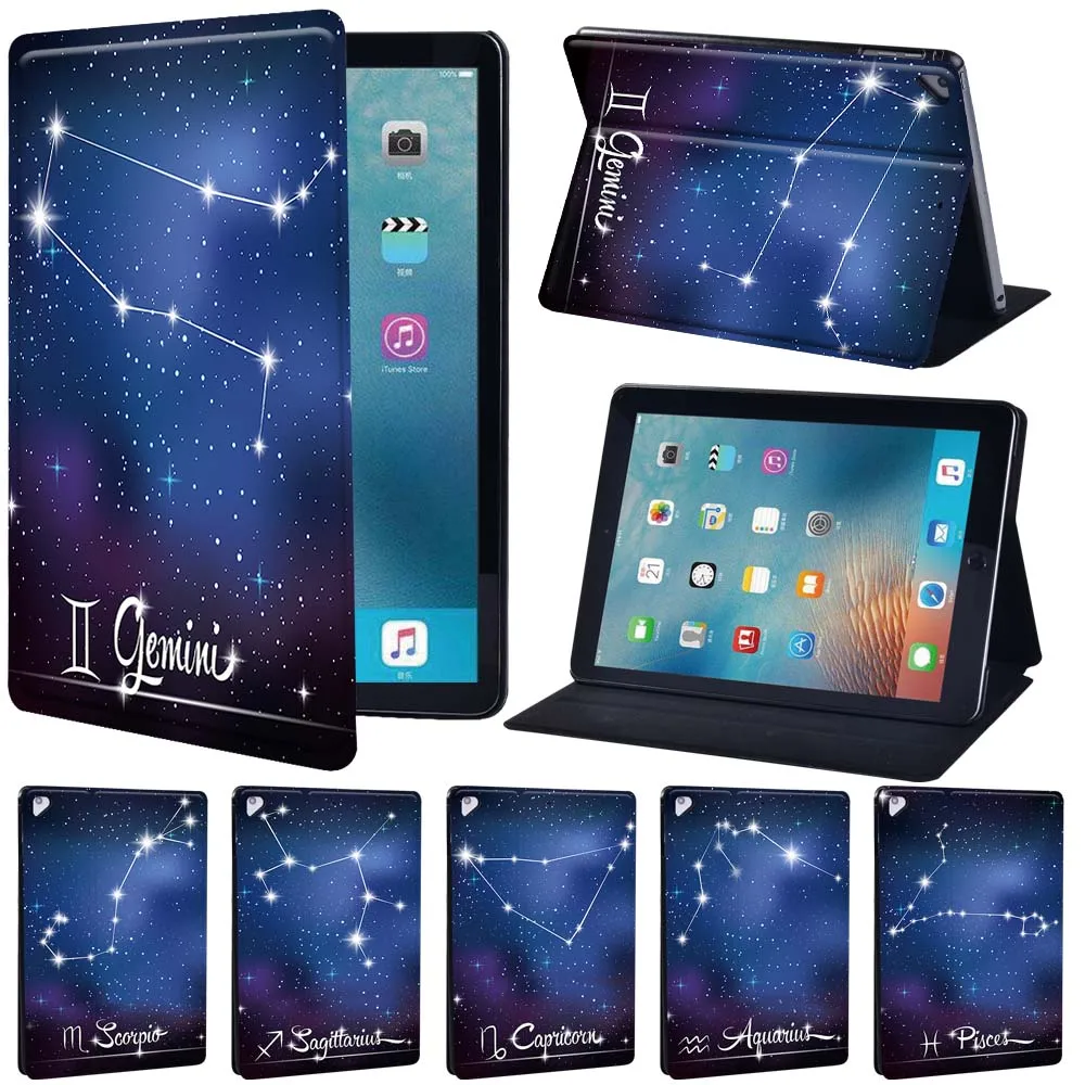

Printing Star Sign PU Leather Stand Folio Cover Case for Apple IPad Air 1/2/3/Air 4 2020 10.9 Inch Drop Resistance Tablet Case