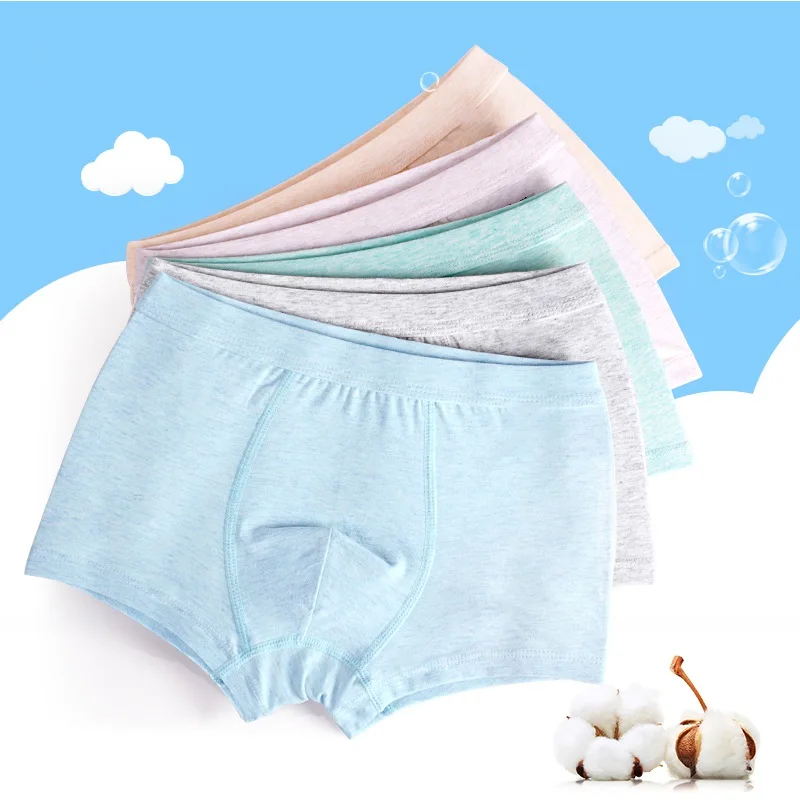 От 3 до 14 лет, милые хлопковые трусики для маленьких мальчиков, детское одноцветное нижнее белье, детские боксеры, повседневные модные штаны