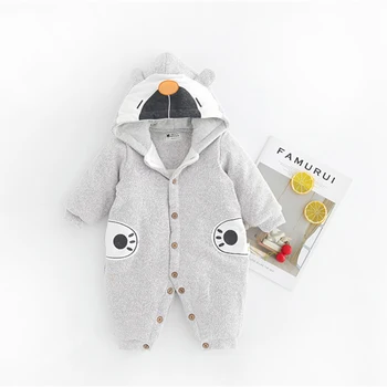 

Newborn Jumpsuit Baby Toddler Clothes Baby Boys Girls Long-Sleeved Rompers Winter Thicken Warm Cartoon m