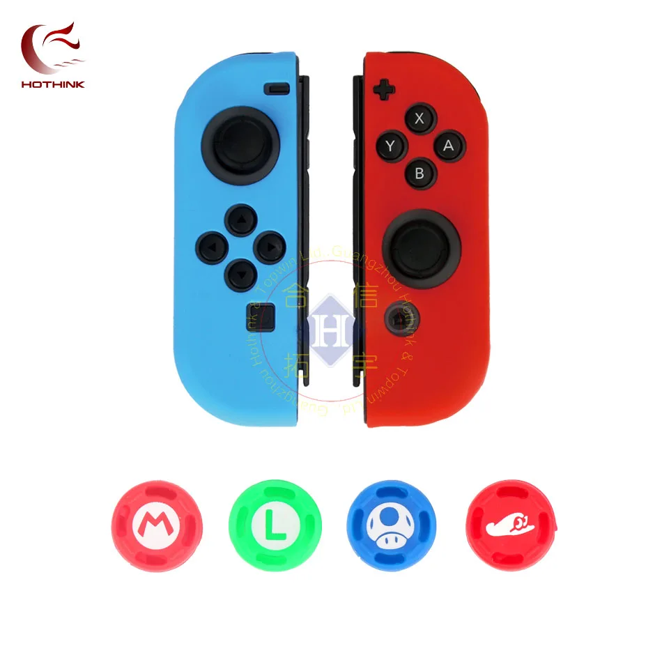 HOTHINK силиконовый мягкий чехол с картонным джойстиком для nintendo Switch Joy-con NS Zelda чехол Mario Splatoon cover