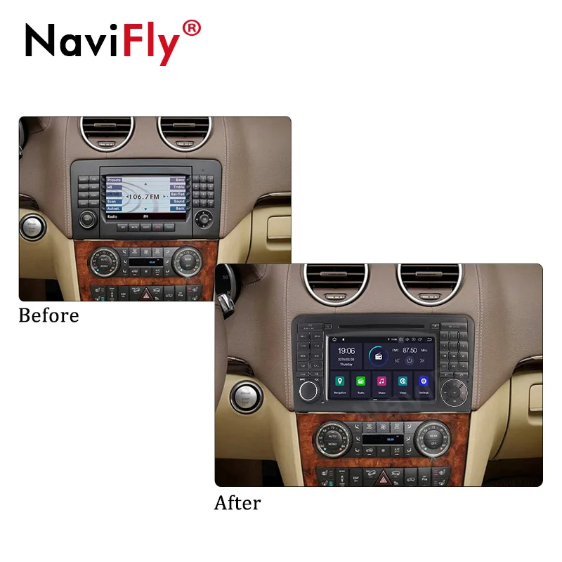 Cheap 4G 8 Core Android 9.0 Car dvd radio gps navigation For Mercedes Benz ML CLASS W164  ML300 ML350 for GL CLASS X164 GL320 GL350 ML 1