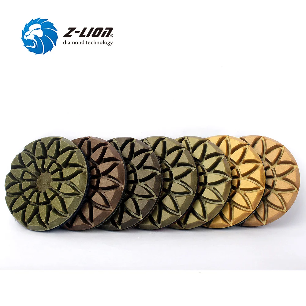 Z-LION 3 Inch 1PC Diamond Polishing Pad Wet For Concrete Floor Grinding Disc 75mm Granite Marble Stone Abrasive Wheel 3mm Thick