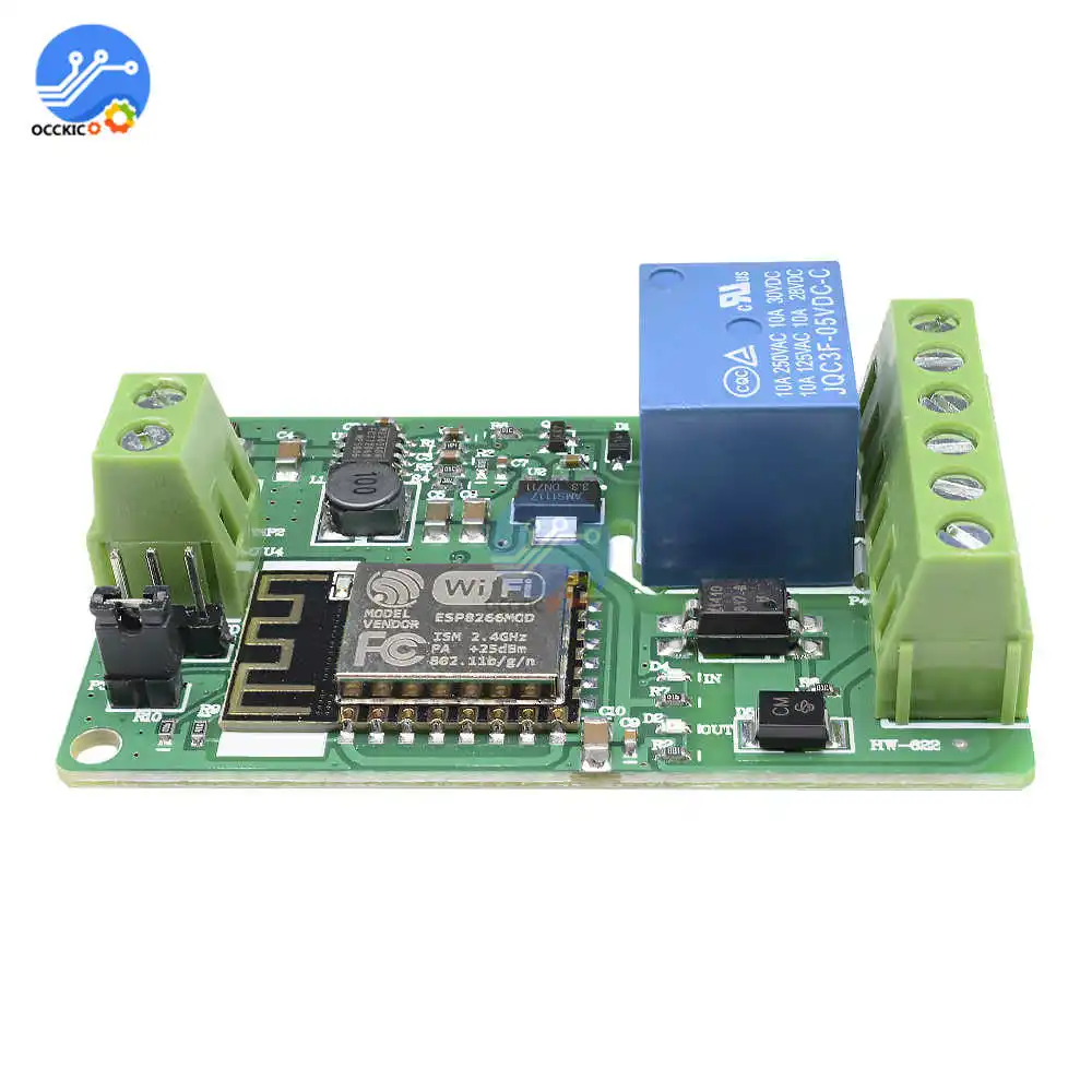 DC 7 30 в WI FI триггерный релейный модуль Беспроводной переключатель 10A 220V ESP8266 ESP 12F