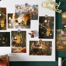 15 pcs/set Noël Cartes De Voeux Par Père Noël et Bonhomme De Neige Bénédiction Message Carte Postale