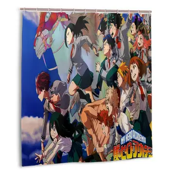 

My school of Heroes Shower Curtain with Hooks bathroom Waterproof Polyester Fabric