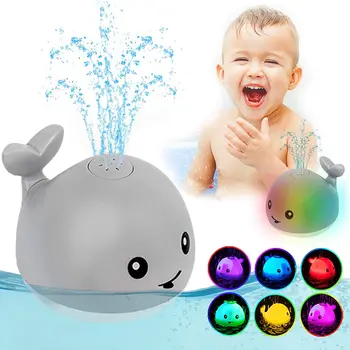 

ZHENDUO Baby Toys Whale Automatic Spray Water Bath Toy with LED Light Induction Sprinkler Bathtub Shower Toys for Toddlers Kids