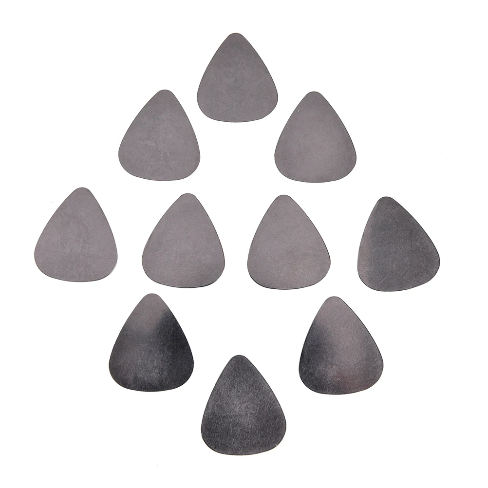 10 Pcs No Logo Printing Heart Shape Stainless Steel Metal Silver Picks Plectrums For Electric Guitar Bass Supplies | Спорт и