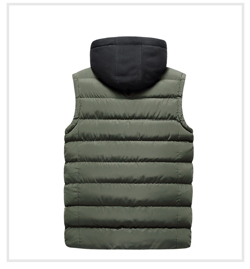 Men's Fashion Hooded Vest Casual Male Vest Winter Slim Fit Style Solid Color Mens Jacket Size M-4XL Hot Sale Clothes,9910