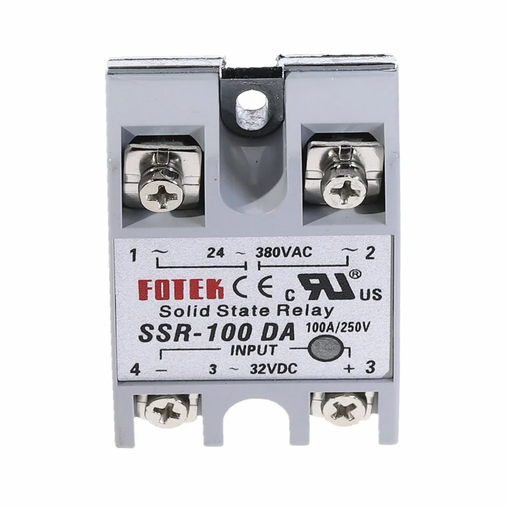 1 шт. SSR-100DA 100A твердотельный релейный модуль 3-32 В DC вход 24-380VAC