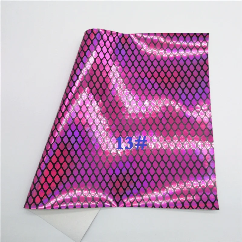 Glitterwishcome 30x134 см мини-рулон Переливающаяся искусственная кожа ткань, синтетическая кожа, змеиная искусственная кожа листы для бантов, GM403 - Цвет: 13