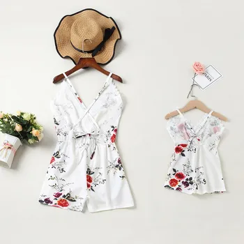 

Summer Family Romper Mother And Daughter Matching Girl Daughter Outfits Dresses Mom And Daughter Family Matching Clothes Cotto
