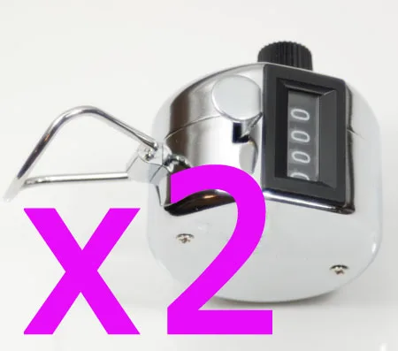 

Drop Shipping Handy Digital Chrome Hand held Tally Clicker Counter 4 Digit Number Clicker Golf