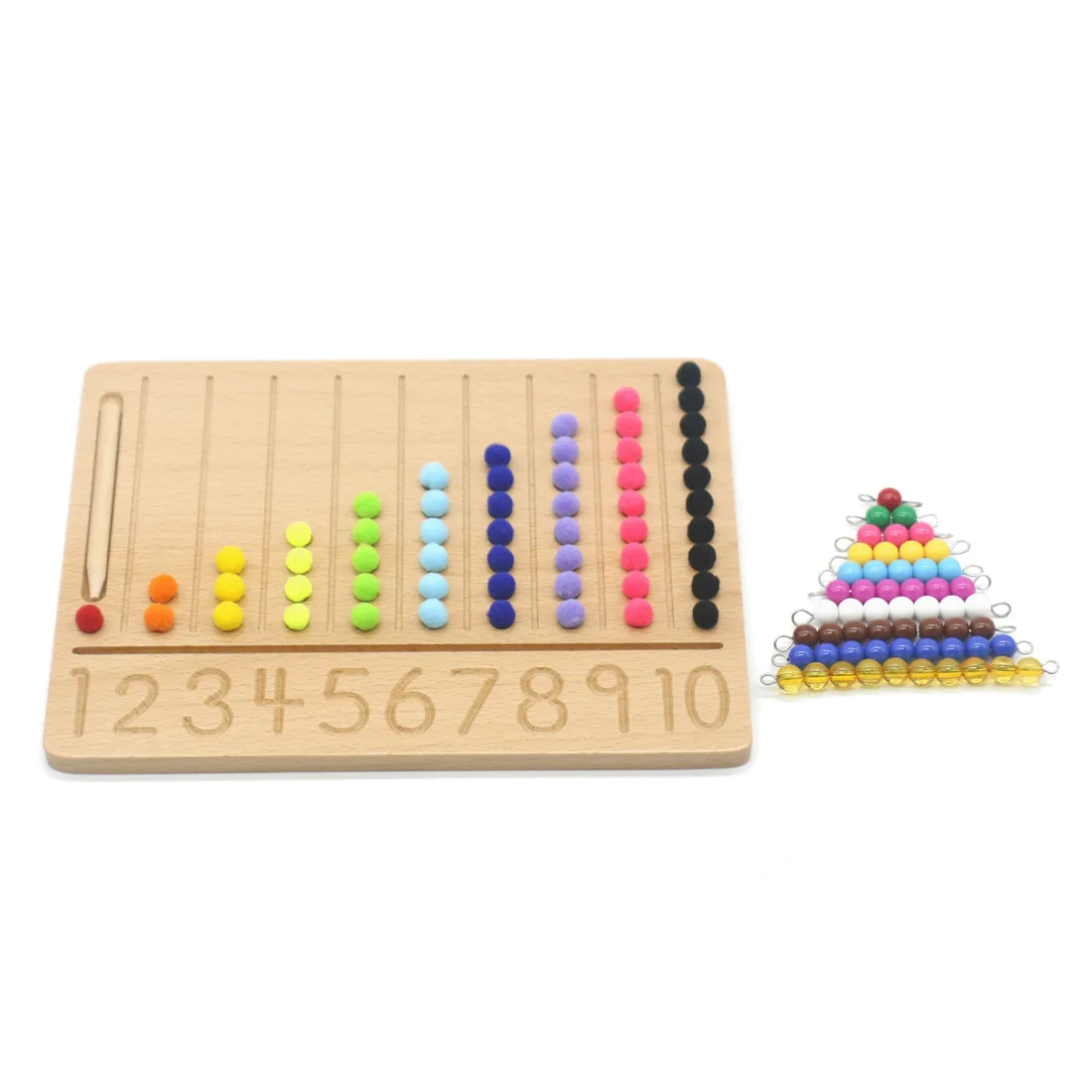 

Montessori Math Toys Wooden Beads Board Writing Learning Kids Toys Educational Math Materials Juguetes 3 year olds I3064H