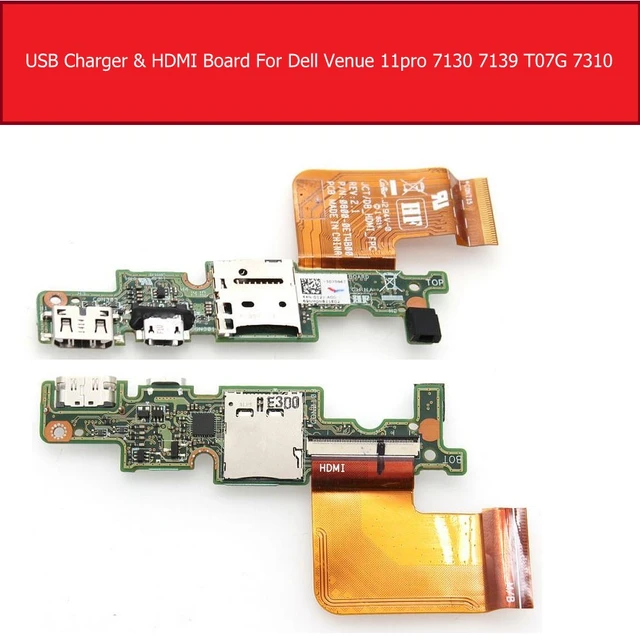 Micro USB Charger & HDMI Port IO DELL Venue 11 Pro 5130 7130 7139 T0G7001 R26KY 0R26KY Memory Card Board Replacement