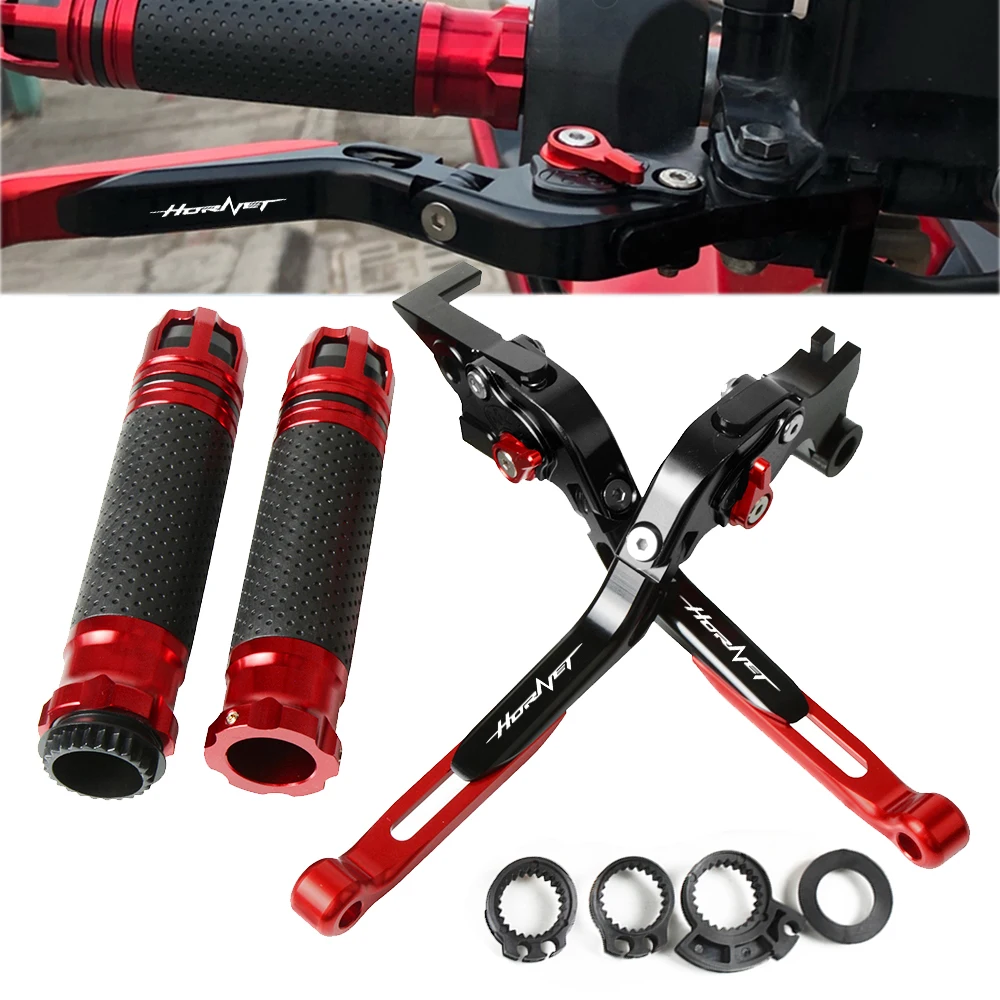 

Motorcycle Accessories Adjustable foldable Levers Brake Clutch Levers Handlebar Hand Grips Ends HORNET For Honda hornet 250 2001