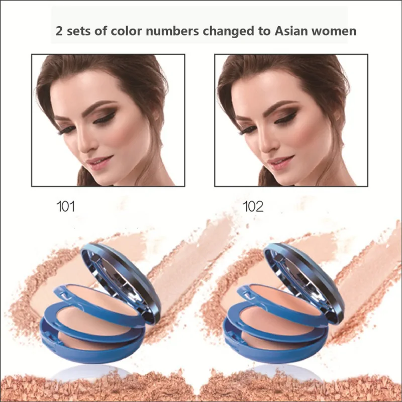 Make Up1 pc двойной слой двойного назначения прессованная пудра контроль жирности покрытие пятна даже тон кожи макияж порошок