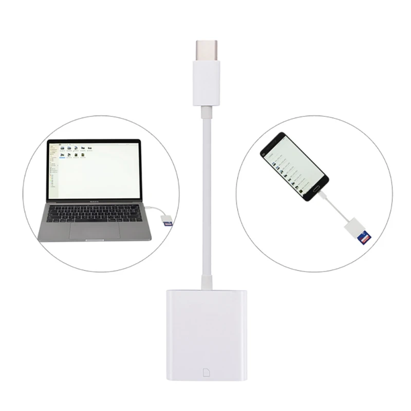 USB-C считыватель карт OTG type-C телефон ноутбук компьютерные аксессуары для безопасных цифровых карт памяти