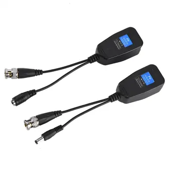 

1 2 5 Pairs CCTV Coax BNC Video Power Balun Transceiver to CAT5e 6 RJ45 Connector BNC to passive video RJ45