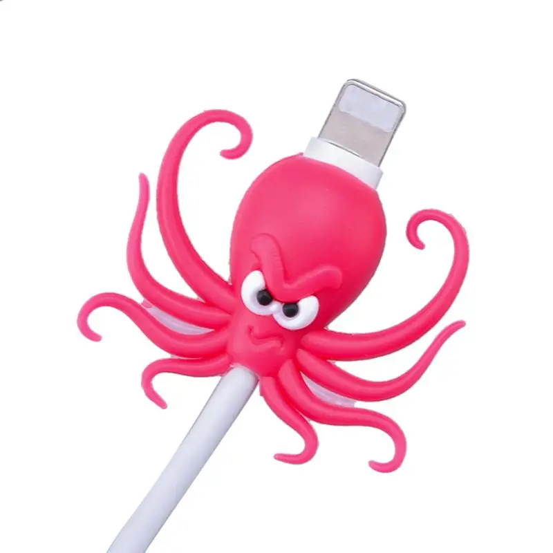 3 Симпатичный usb Зарядное устройство Кабельный защитный чехол из мягкого силикона данных провод кабель протектор для Iphone, смартфона Разъем аксессуары - Цвет: 3
