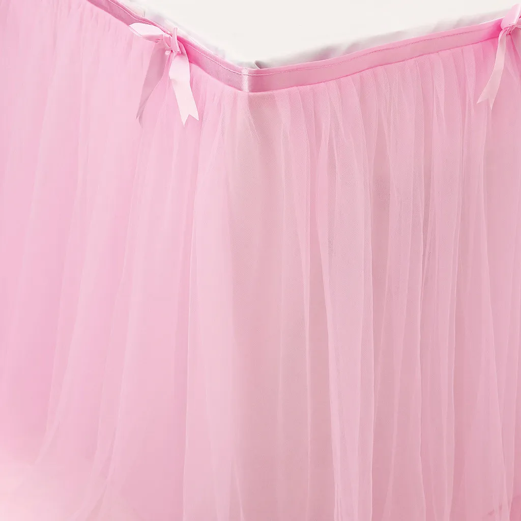 Романтический Тюль Туту Слои сетчатыми вставками ткани для девочек; платье принцессы; вечерние Baby Shower вечерние свадебные подарки на день рождения# LC