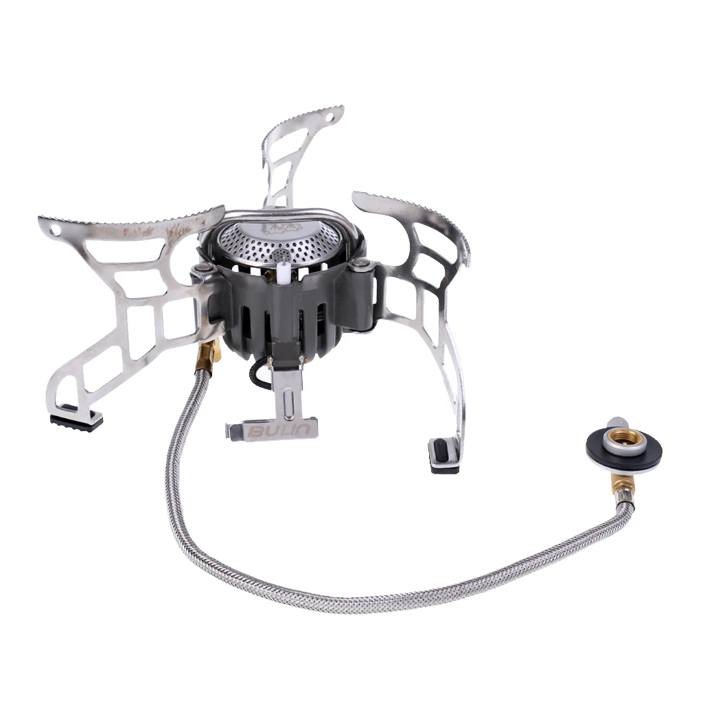 Portable Outdoor Folding Gas Stove Mini Split Burner Backpacking Hiking Camping Picnic Cooking Cook Tool