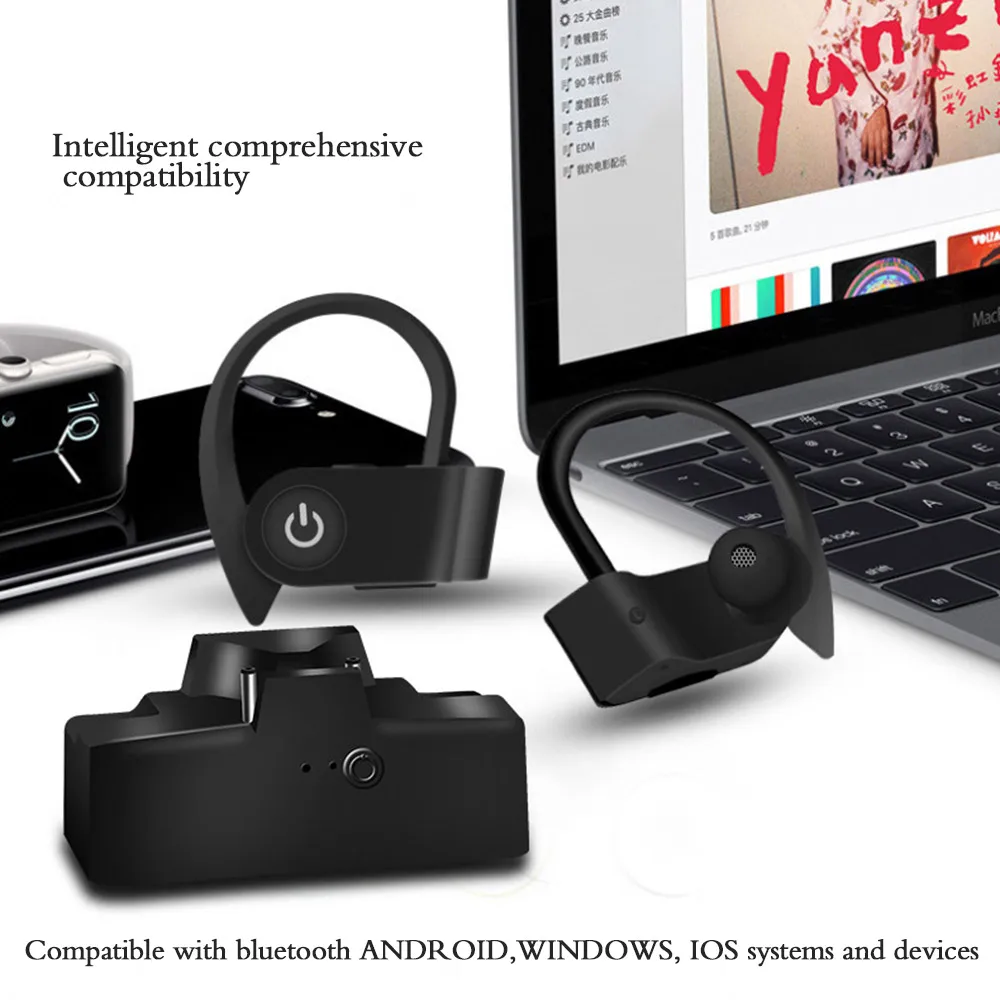 TWS JY-002 Hifi стерео беспроводные наушники с шумоподавлением Bluetooth 5,0 костной проводимости Спортивная гарнитура с микрофоном
