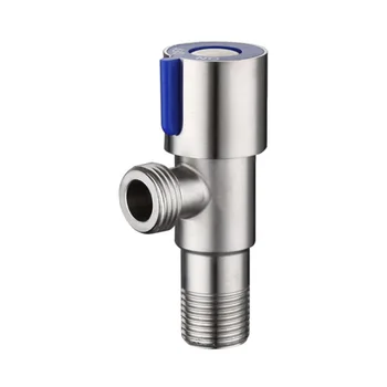 

SUS304 stainless steel hot and cold water triangle valve flow control valve three-way valve G1/2 thread bathroom angle valve