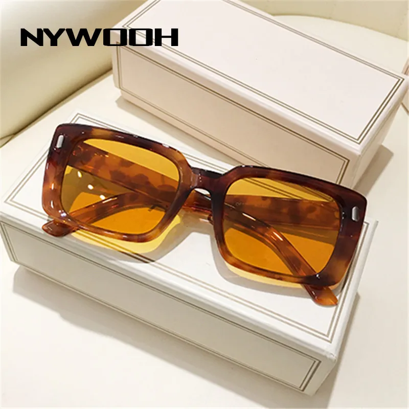 NYWOOH-gafas sol rectangulares hombre mujers 