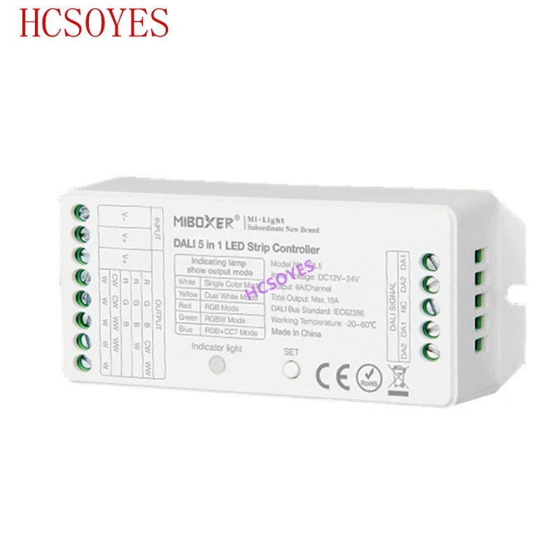 MIBOXER DL5 5 в 1 контроллер светодиодной ленты DALI DL DOW25 25 Вт RGB + CCT светодиодный