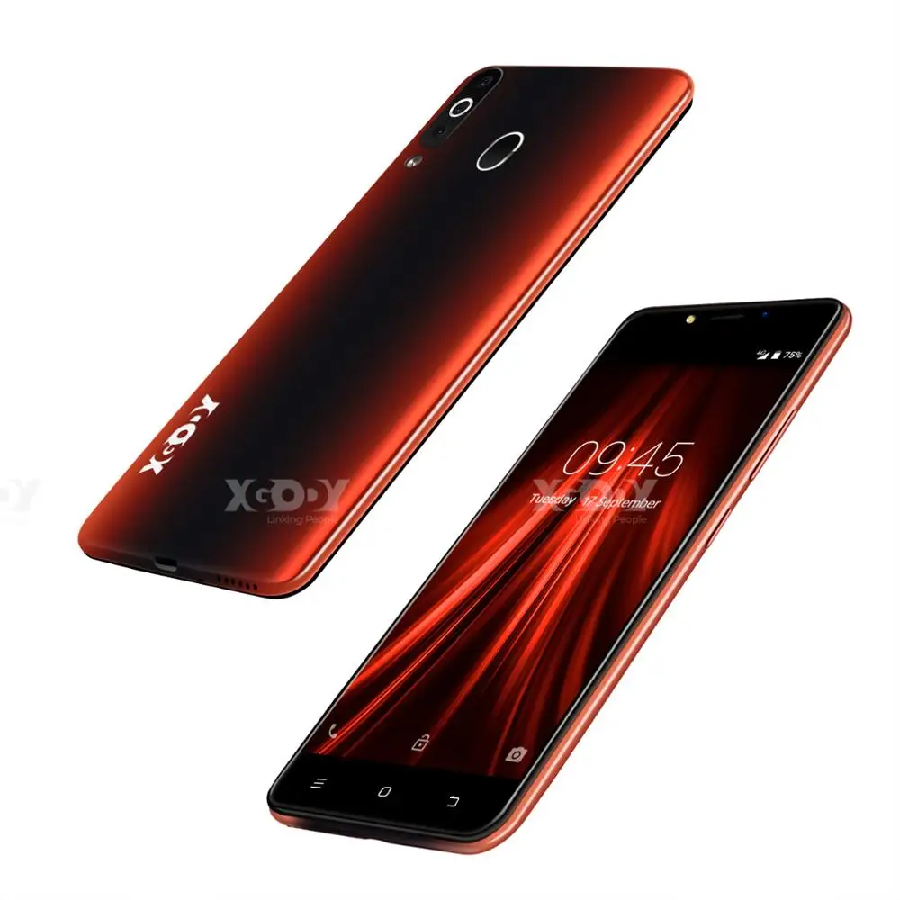 Мобильный телефон XGODY K20Pro, двойной 4G SIM, 5,5 дюймов, 18:9, отпечаток пальца, Android 6,0, 2 ГБ+ 16 ГБ, MTK6737, четырехъядерный, 5 МП, WiFi, мобильный телефон