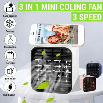 

Mini Portable Air Conditioner Multi-function Humidifier Purifier USB Desktop Air Cooler Fan with Water Tank Home 5V