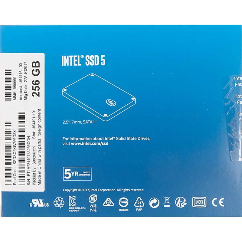 Накопитель SSD Intel Original SATA III 256Gb SSDSC2KW256G8X1 545s Series 2.5"