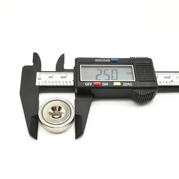 

PTSNET Neodymium Permanent Strong Holding 25mm Diameter 17kg Power Pot Magnet Mounting Round Magnet Clamping with M5 Hole