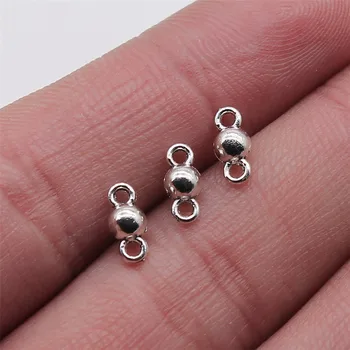 

Antique Silver Color 4x8mm Small Ball Pendant Connector Pendants Jewelry Making Material Jewelry 1000 Pieces